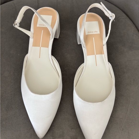 Dolce vita Carel Heels True White Satin - Picture 6 of 10